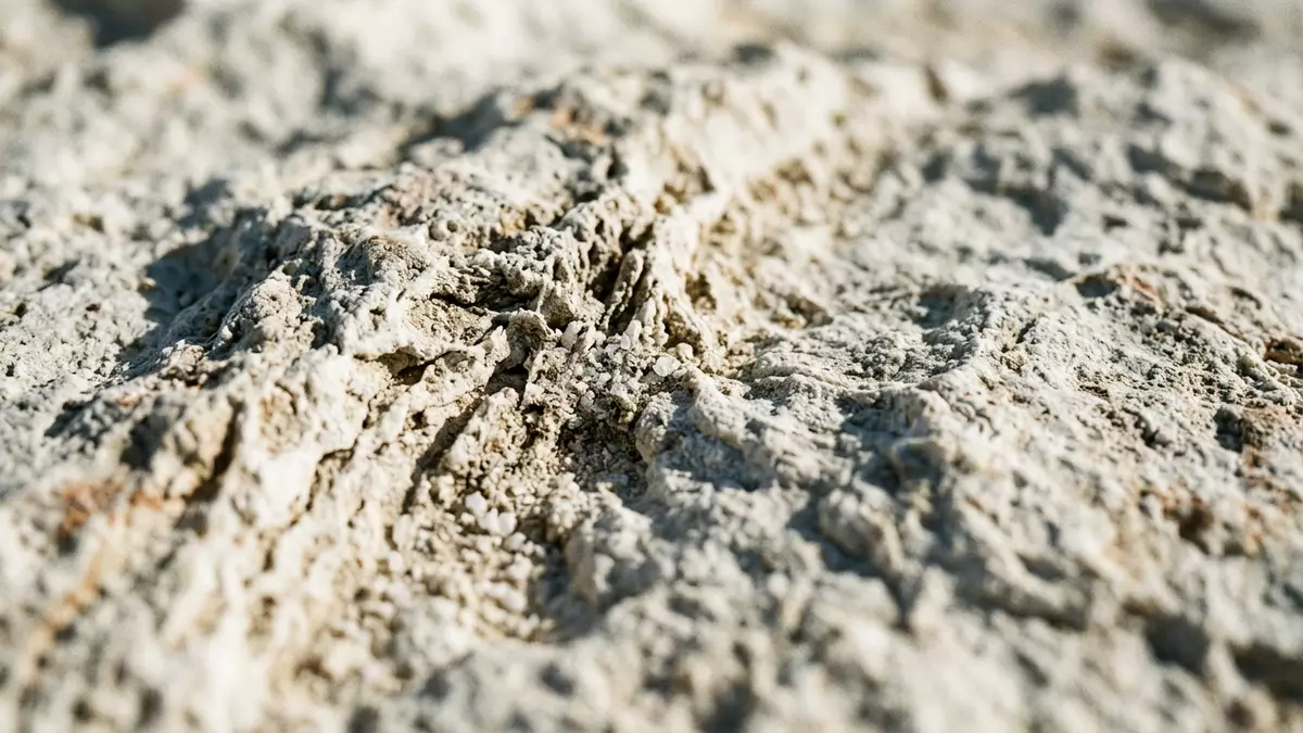 Makroaufnahme eines Materialdetails am Wahrzeichen Weisse Wuste, Farafra Agypten