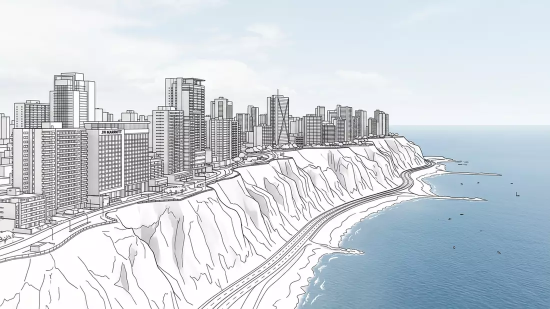 Architektur-Render von Miraflores Lima in Lima, Peru bei Tageslicht