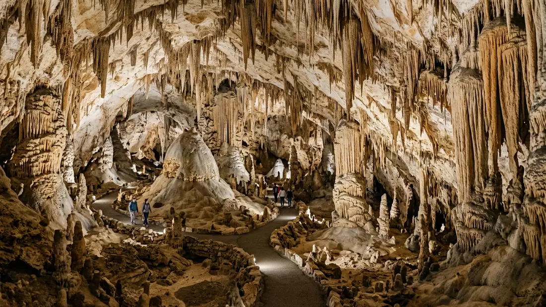 Editorial-Reisemagazinbild vom Wahrzeichen Carlsbad-Caverns-Nationalpark in Carlsbad, USA