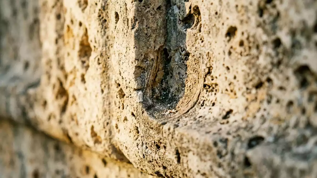Makroaufnahme eines Materialdetails am Wahrzeichen South Beach Miami, Miami Beach USA