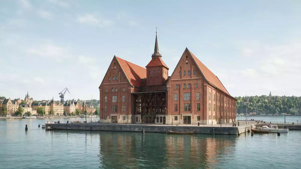 Architektur-Render von Vasa-Museum Stockholm in Stockholm, Schweden bei Tageslicht
