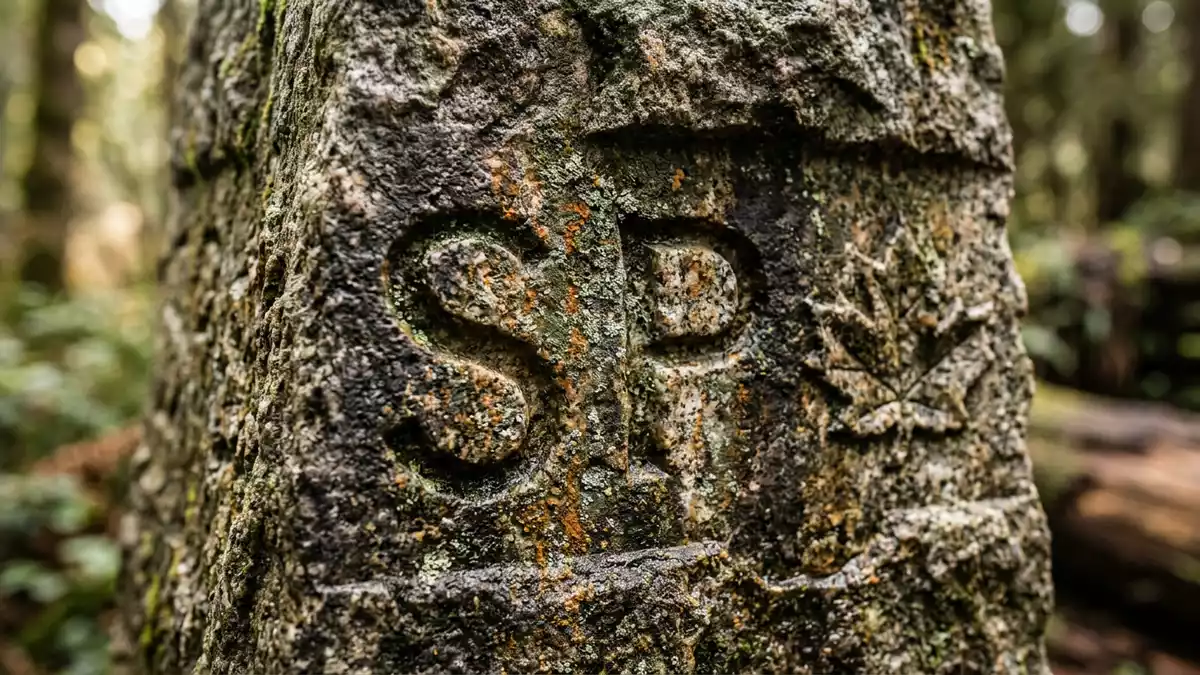 Makroaufnahme eines Materialdetails am Wahrzeichen Stanley Park Vancouver, Vancouver Kanada