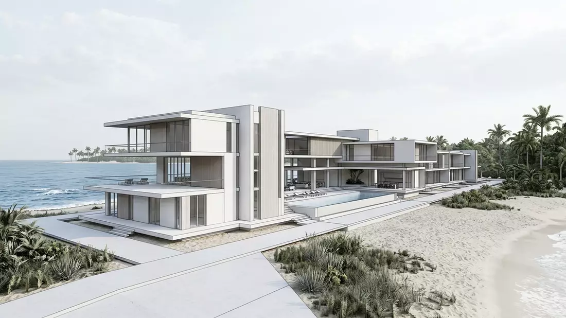 Architektur-Render von Corn Islands in Big Corn Island, Nicaragua bei Tageslicht