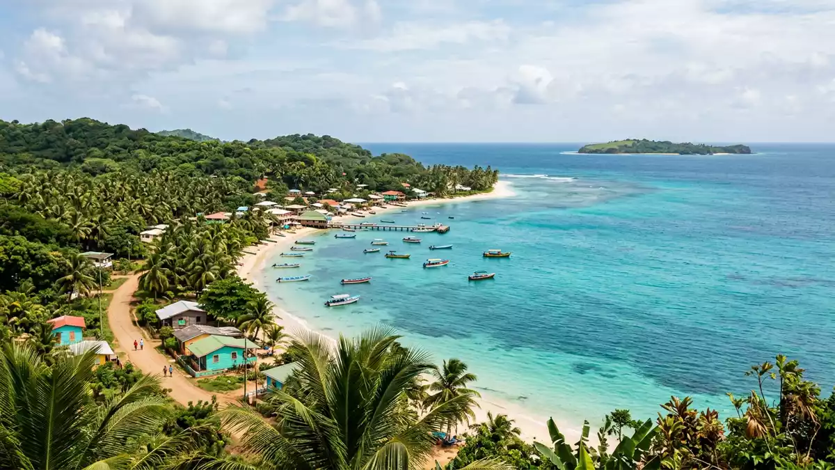 Editorial-Reisemagazinbild vom Wahrzeichen Corn Islands in Big Corn Island, Nicaragua