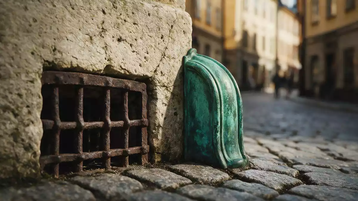 Makroaufnahme eines Materialdetails am Wahrzeichen Gamla Stan Stockholm, Stockholm Schweden