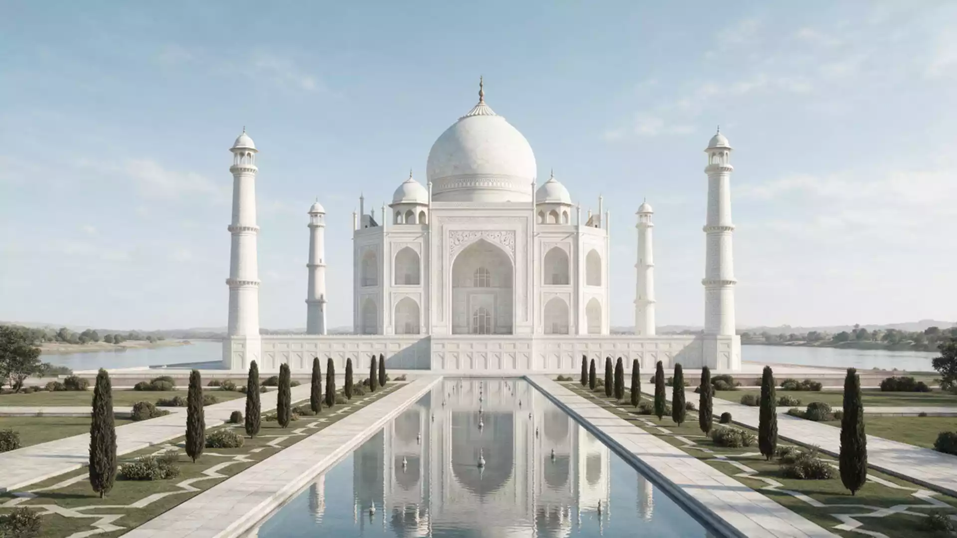 Taj Mahal White Marble Geometry On The Yamuna taj-mahal-white-marble-geometry-on-the-yamuna