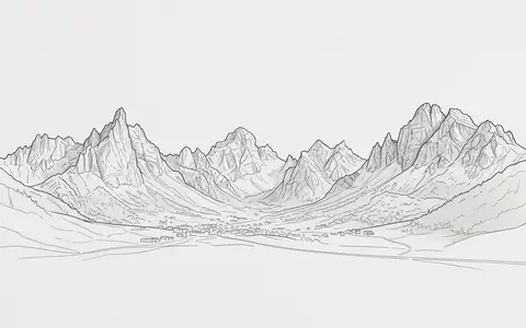 Moderner Architektur-Render zeigt Silhouette von Dolomiten in Cortina d'Ampezzo Italien, klare Linien und neutrales Tageslicht - Foto: THN