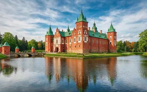 Editorialbild im Reisemagazin-Stil vom Wahrzeichen Schloss Nesvizh in Neswisch Belarus, ausgewogene Bildgestaltung und natuerliches Umgebungslicht - Foto: THN