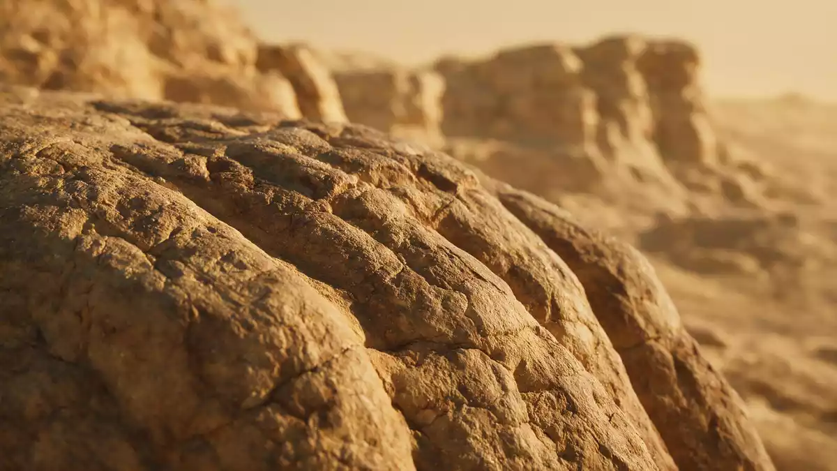 Makroaufnahme eines Materialdetails am Wahrzeichen Sphinx von Gizeh, Gizeh Ägypten