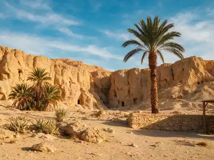 Editorialbild im Reisemagazin-Stil vom Wahrzeichen Tal der Könige in Luxor Ägypten, ausgewogene Bildgestaltung und natuerliches - Foto: THN