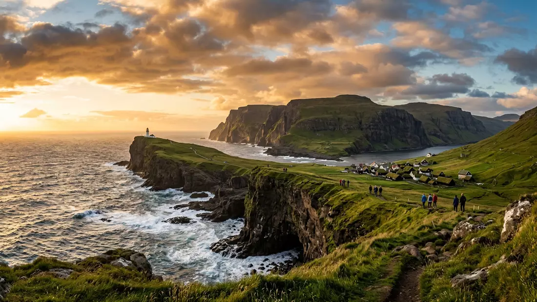 Fotorealistische Ansicht von Mykene in Mykines, Griechenland im Abendlicht