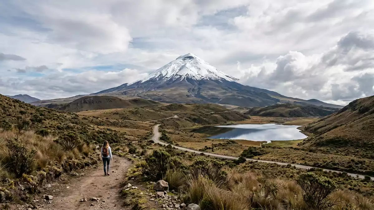 Editorial-Reisemagazinbild vom Wahrzeichen Cotopaxi-Nationalpark in Latacunga, Ecuador