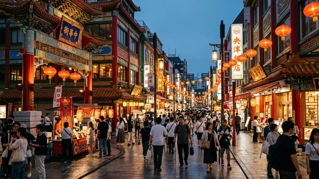 Editorial-Reisemagazinbild vom Wahrzeichen Chinatown Yokohama in Yokohama, Japan