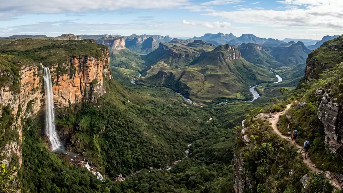 Editorial-Reisemagazinbild vom Wahrzeichen Chapada Diamantina in Lencois, Brasilien