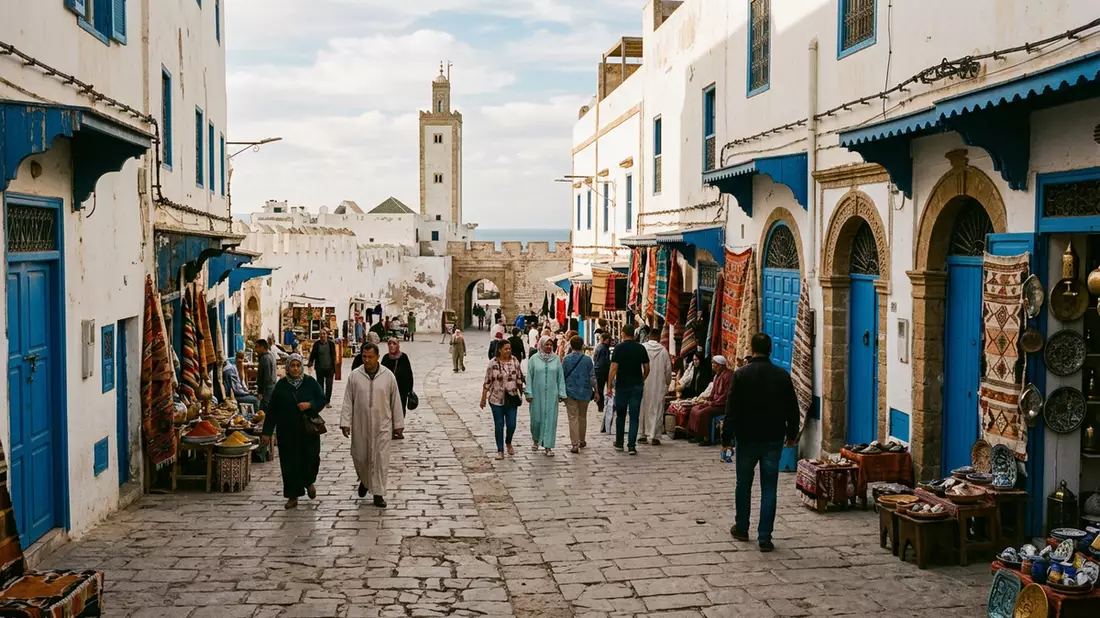Editorial-Reisemagazinbild vom Wahrzeichen Essaouira-Medina in Essaouira, Marokko