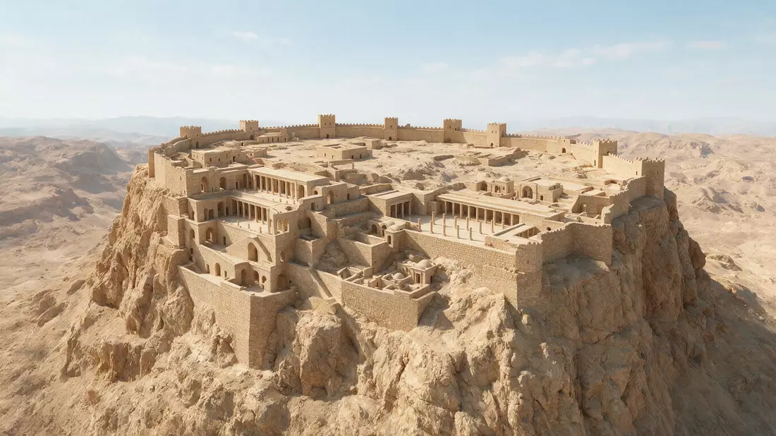 Architektur-Render von Masada in Masada, Israel bei Tageslicht
