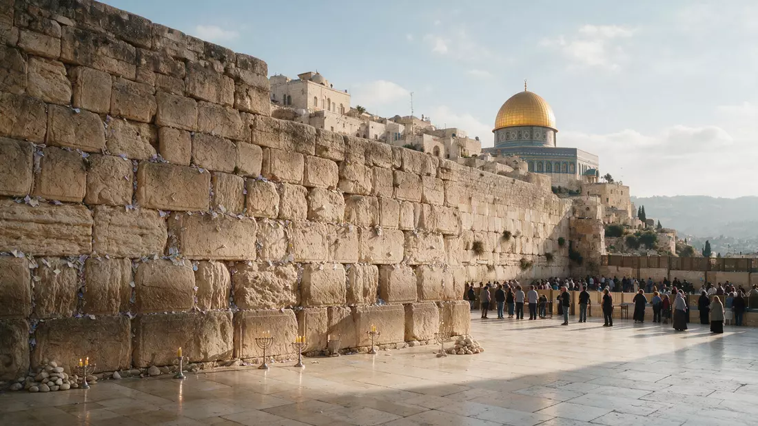 Editorial-Reisemagazinbild vom Wahrzeichen Klagemauer Jerusalem in Jerusalem, Israel