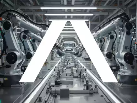 Moderne Automobil-Fertigungsstraße in einer hochtechnisierten Fabrik mit Fokus auf Präzisionstechnik. - Foto: über boerse-global.de