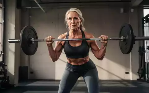 Eine sportliche Frau über 50 trainiert in einem modernen Fitnessstudio für einen Hyrox-Wettkampf. - Foto: über boerse-global.de