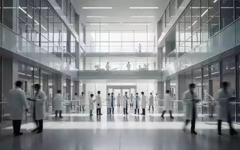 Modernes Atrium eines Forschungsgebäudes mit minimalistischer Architektur und Wissenschaftlern im Hintergrund. - Foto: über boerse-global.de