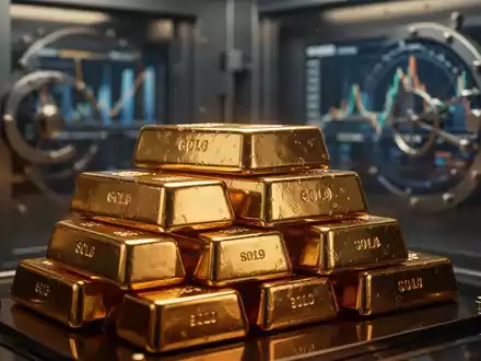 Glänzende Goldbarren in einem Tresor als Symbol für den Gewinnanstieg bei Goldminen-Aktien. - Foto: über boerse-global.de