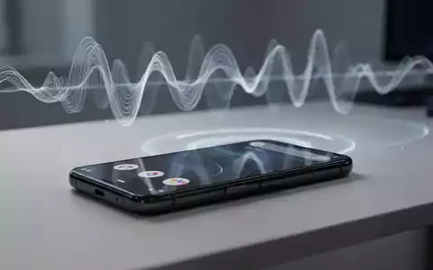 Ein modernes Google Pixel Smartphone auf einem minimalistischen Schreibtisch mit Lichtwellen, die kabelloses Audio-Streaming symbolisieren. - Foto: über boerse-global.de