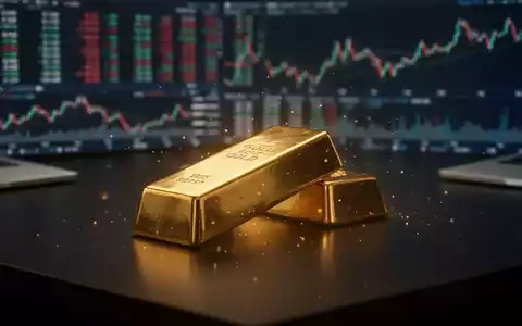 Ein glänzender Goldbarren auf einem Schreibtisch vor unscharfen Finanzdiagrammen. - Foto: über boerse-global.de