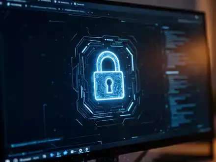 Digitales Schloss-Symbol auf einem Computerbildschirm als Symbol für Cybersicherheit und Schwachstellen bei Passkeys. - Foto: über boerse-global.de