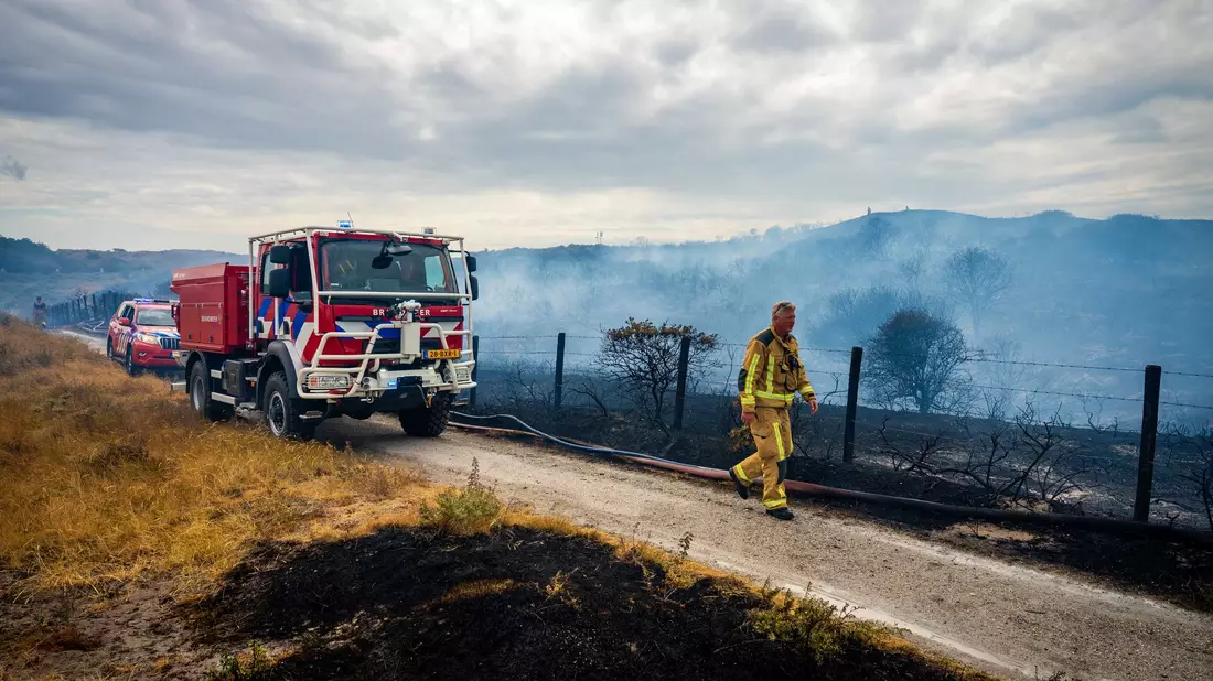 In den Dünen bei Wassenaar ist ein Feuer ausgebrochen. - Bild: Josh Walet/ANP/dpa