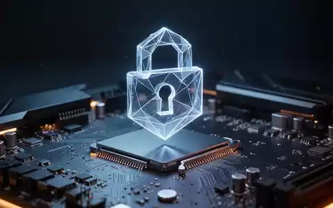 Leuchtendes digitales Schloss-Symbol über einem Computer-Motherboard, das Cybersicherheit und Passkey-Schwachstellen darstellt. - Foto: über boerse-global.de