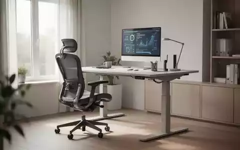 Ein modernes, ergonomisches Büro mit einem höhenverstellbaren Schreibtisch in einer hellen, professionellen Umgebung. - Foto: über boerse-global.de