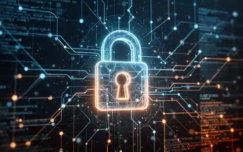 Abstrakte digitale Darstellung von Cybersicherheit und Datenschutz mit leuchtendem Vorhängeschloss-Symbol. - Foto: über boerse-global.de