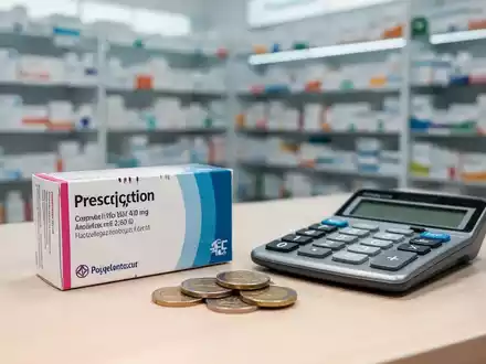 Nahaufnahme von Medikamentenschachteln und einem Taschenrechner auf einem Apothekentresen. - Foto: über boerse-global.de