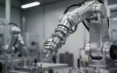 Ein hochpräziser Roboterarm in einer modernen Industriefertigungsanlage. - Foto: über boerse-global.de