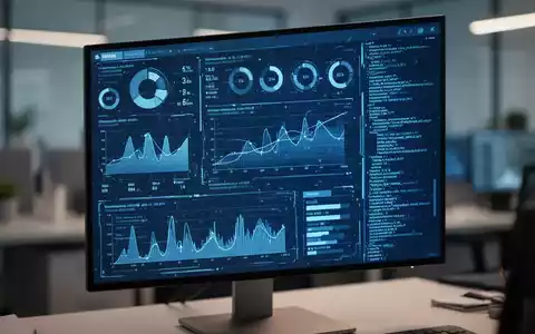 Bildschirm mit komplexen Leistungsdaten-Visualisierungen und Diagnosecode zur Windows-Systemanalyse. - Foto: über boerse-global.de