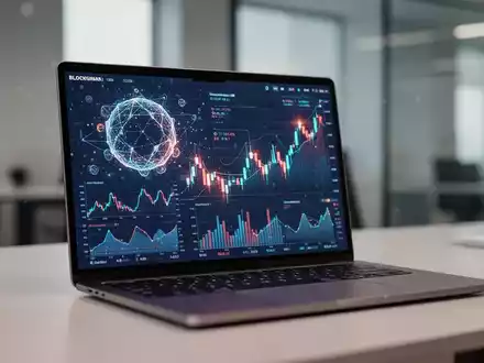 Digitales Arbeitsumfeld mit Kryptowährungs-Marktdaten auf einem Laptop-Bildschirm. - Foto: über boerse-global.de
