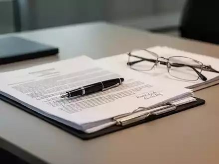 Rechtliche Unterlagen und eine Brille auf einem Schreibtisch als Symbol für Arbeitsrecht und Abfindungsansprüche. - Foto: über boerse-global.de