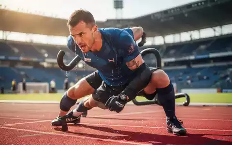 Ein Profi-Eishockeyspieler absolviert während des Sommertrainings bei heißem Wetter eine intensive athletische Übung. - Foto: über boerse-global.de