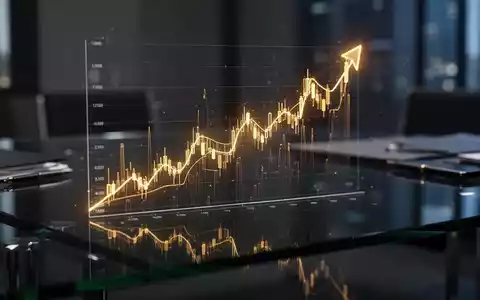 Steigender Börsenchart auf einem glänzenden Schreibtisch als Symbol für steigende Dividenden. - Foto: über boerse-global.de
