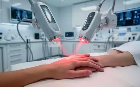 Ein medizinisches Lasergerät zur schmerzfreien Akupunktur bei einer Behandlung. - Foto: über boerse-global.de