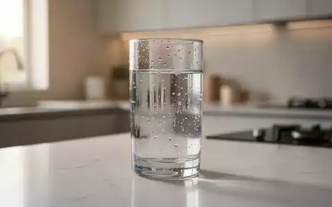 Ein klares Glas mit frischem Trinkwasser auf einer modernen Küchenoberfläche bei weichem Tageslicht. - Foto: über boerse-global.de