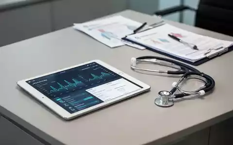 Ein Schreibtisch in einer Arztpraxis mit medizinischen Dokumenten und digitalen Geräten für die eAU-Übermittlung. - Foto: über boerse-global.de