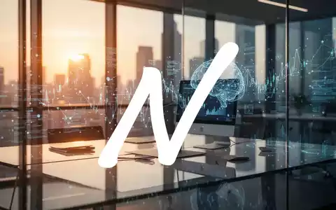 Abstraktes, modernes Büro mit digitaler Lichtstimmung, das technologische Innovation und Medienwachstum symbolisiert. - Foto: über boerse-global.de