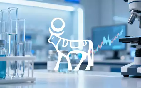 Abstraktes, atmosphärisches Bild eines modernen medizinischen Labors in kühlen Blautönen, das pharmazeutische Innovation symbolisiert. - Foto: über boerse-global.de