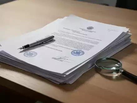 Ordentlich gestapelte offizielle Dokumente und ein Füller auf einem Schreibtisch, die behördliche Korrespondenz symbolisieren. - Foto: über boerse-global.de