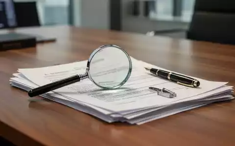 Vergrößerungsglas auf Rechtsdokumenten auf einem Büroschreibtisch als Symbol für juristische Prüfung von Kündigungen - Foto: über boerse-global.de
