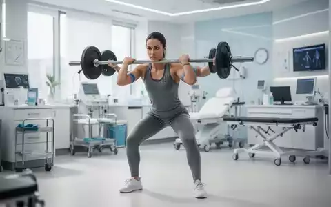 Eine Person beim moderaten Krafttraining in einem modernen klinischen Umfeld zur Illustration der Onkologie-Prävention. - Foto: über boerse-global.de