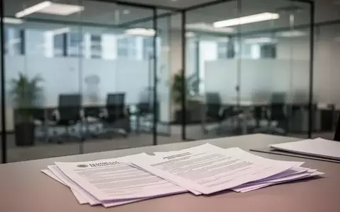 Ein moderner Büroraum mit verschwommenem Hintergrund und juristischen Unterlagen auf einem Schreibtisch. - Foto: über boerse-global.de