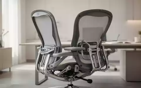 Moderner ergonomischer Bürostuhl in einem hellen, stilvoll eingerichteten Homeoffice. - Foto: über boerse-global.de