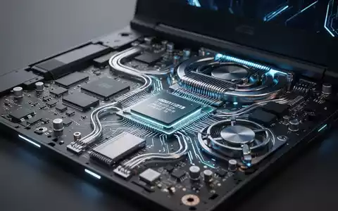 Nahaufnahme einer modernen Prozessor-Architektur in einem dünnen Gaming-Notebook bei kühler, technischer Beleuchtung. - Foto: über boerse-global.de